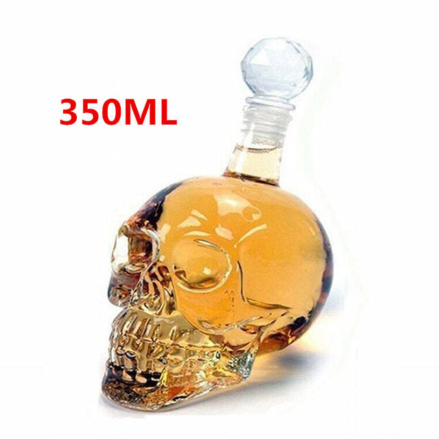 Creative Skull Glass Whisky Vodka Wine Crystal Bottle Spiri