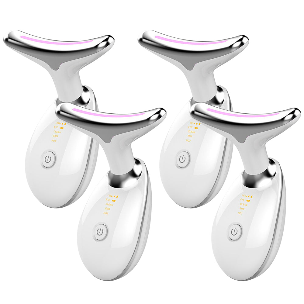 EMS Thermal Neck Lifting And Tighten Massager Electric Microcurrent Wrinkle Remover LED Photon Face Beauty Device