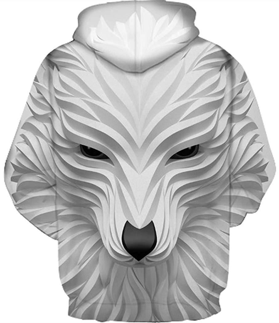 Long Sleeve Hoodies Men Casual Pullovers Hooded Animal 3D Printed Streetwear