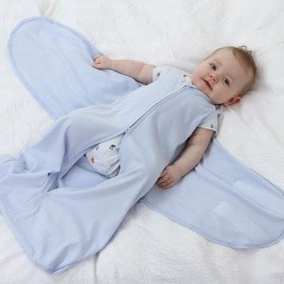 Breathable knitted baby wings swaddle sleeping bag