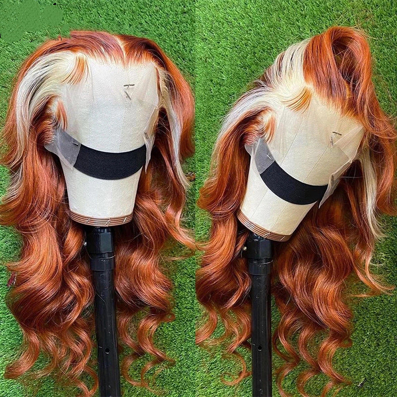 Human Hair Wig Head Cover with Highlights