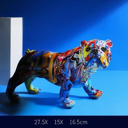 Colorful Resin Crafted Gorilla, Elephant, Chihuahua, French Bulldog, and Apple