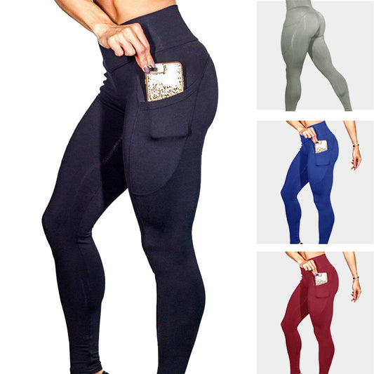 Fashion Ladies Sports Phone Pocket Leggings