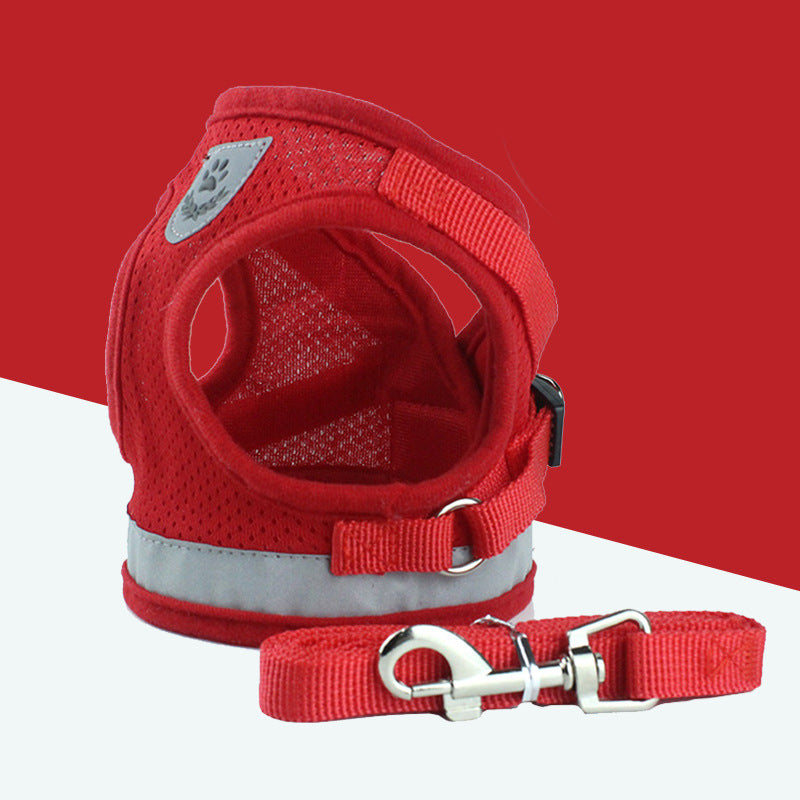 Pet Leash Breathable Mesh Chest Back