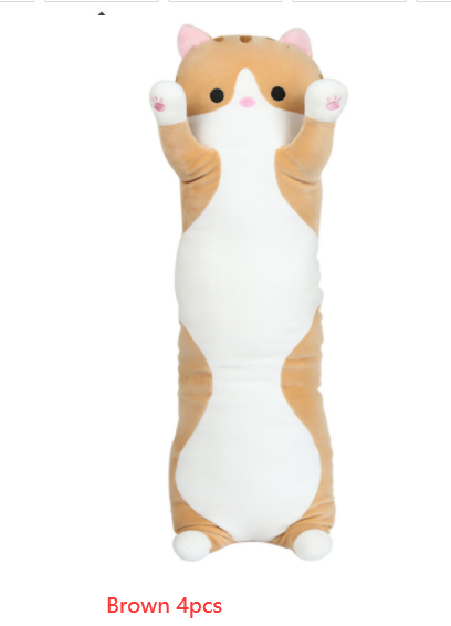 Plush Cat Doll Long Pillow