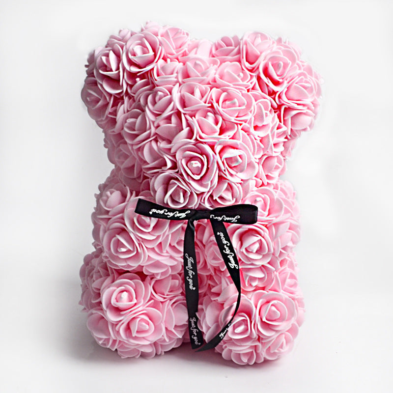 Rose Bear Eternal Flower PE Foam Bear 25cm Valentine's Day Gift