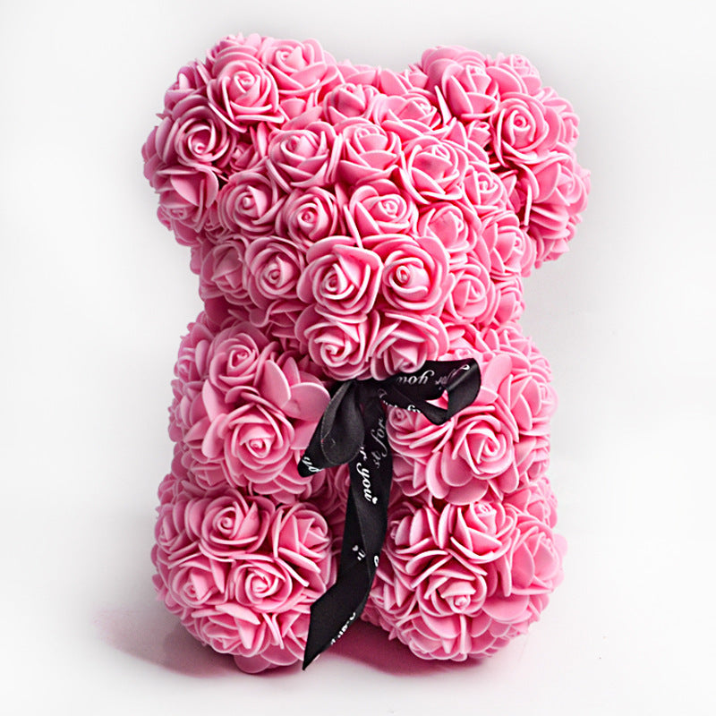 Rose Bear Eternal Flower PE Foam Bear 25cm Valentine's Day Gift