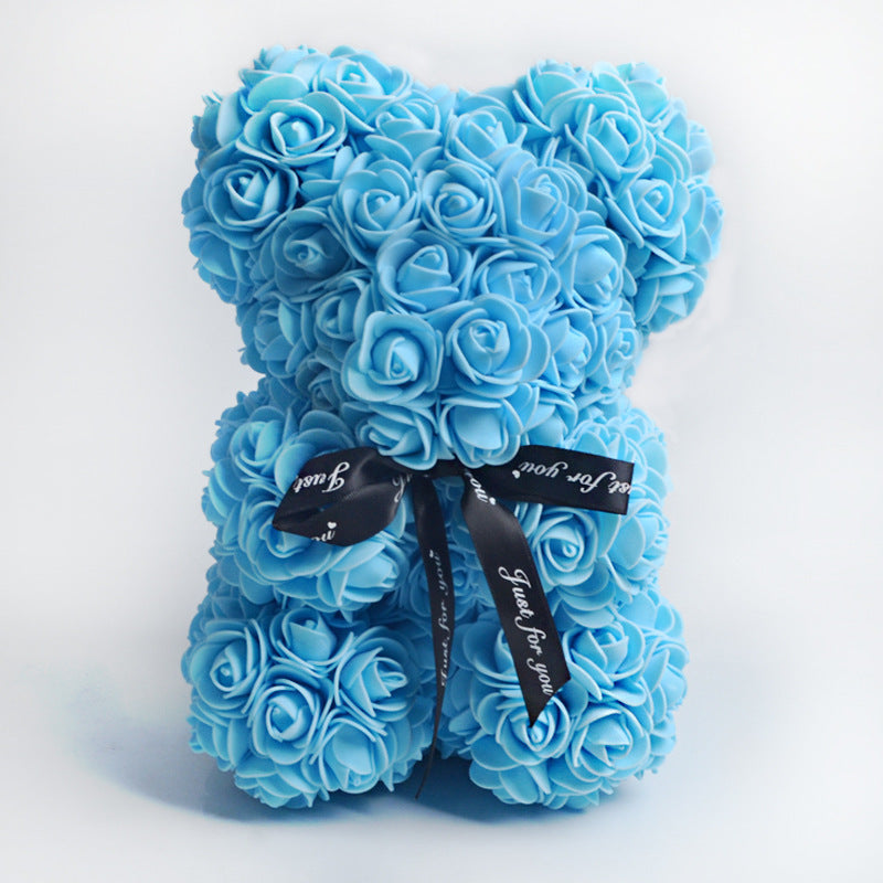 Rose Bear Eternal Flower PE Foam Bear 25cm Valentine's Day Gift