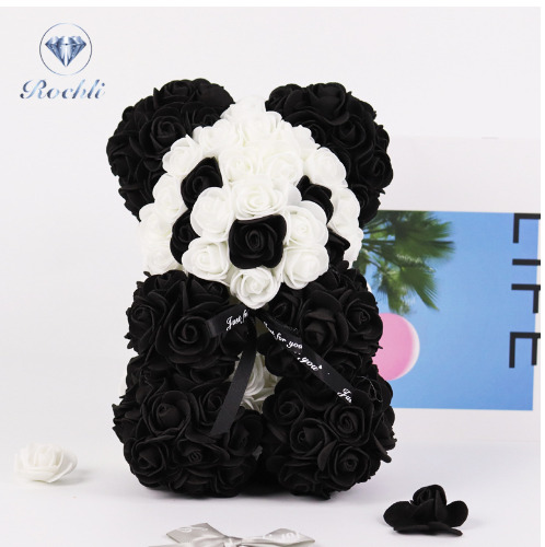 Rose Bear Eternal Flower PE Foam Bear 25cm Valentine's Day Gift