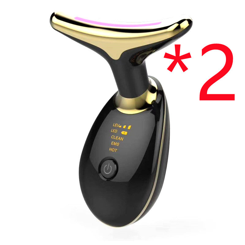 EMS Thermal Neck Lifting And Tighten Massager Electric Microcurrent Wrinkle Remover LED Photon Face Beauty Device