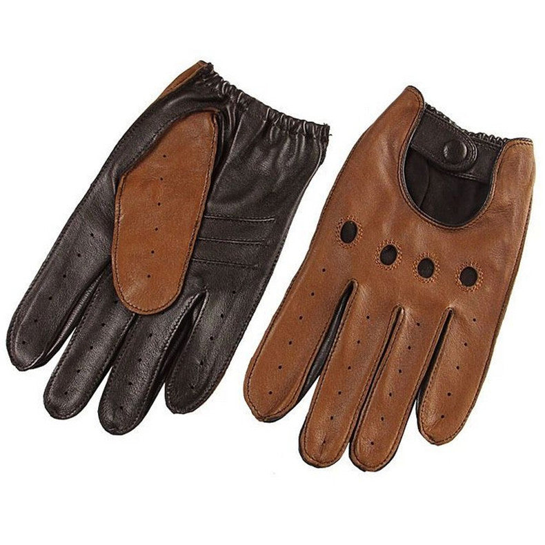 Men's Leather Driving Touch Screen Gloves