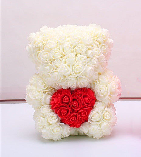 Rose Bear Eternal Flower PE Foam Bear 25cm Valentine's Day Gift