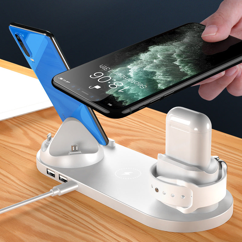 Wireless Charger For IPhone14 13 Fast Charger For Phone Fast Charging Pad For Phone Watch 6 In 1 Charging Dock Station