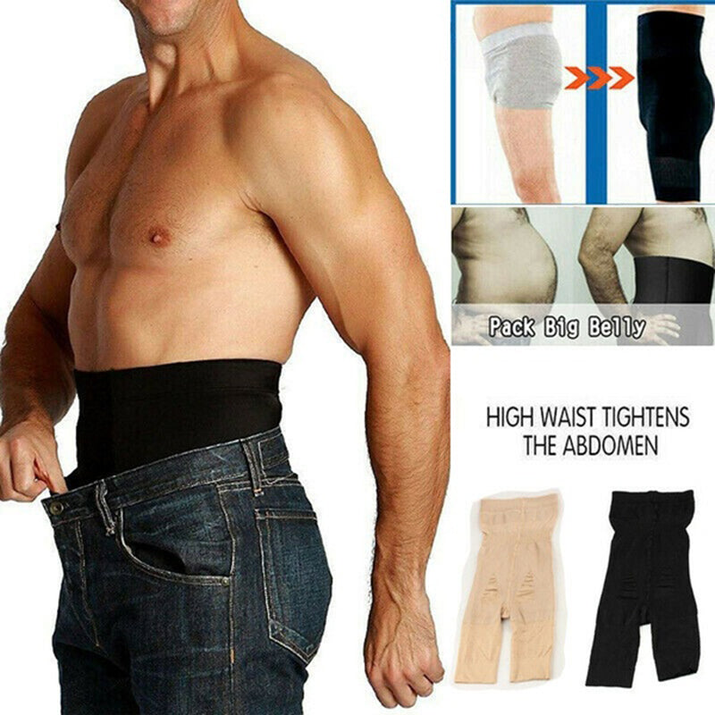 Men Slimming Body Shaper Waist Trainer High Waist