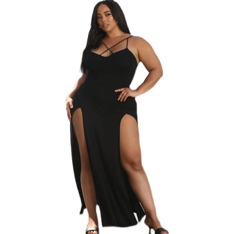 Plus Size Women Dresses Summer Sling Big Dress