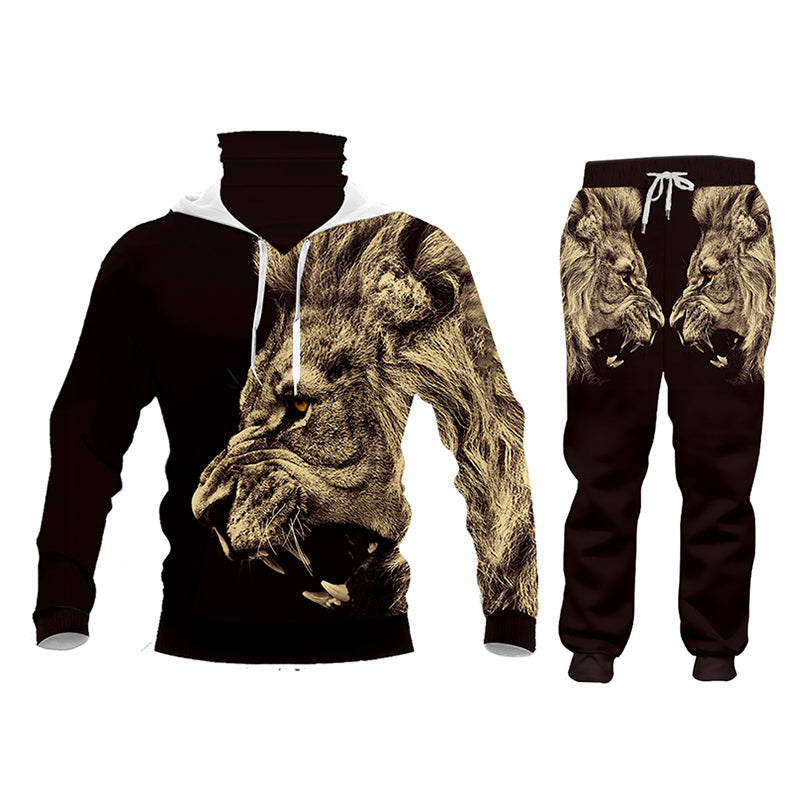 Casual Men's Tracksuit Hoodie Pants 3D Image