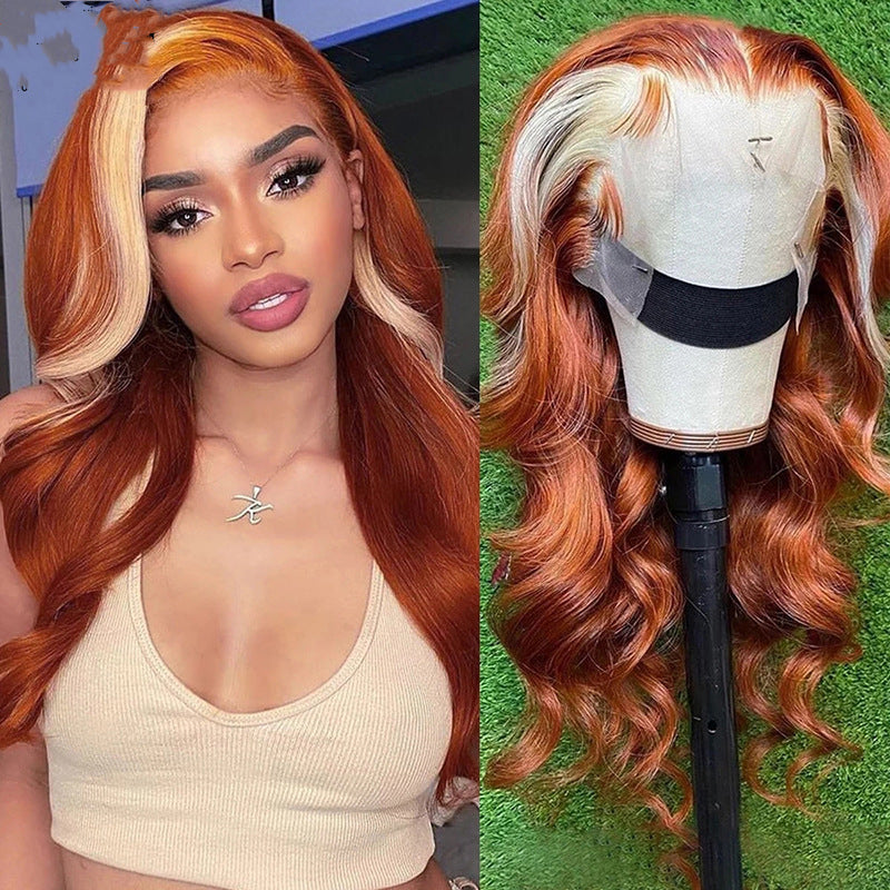 Human Hair Wig Head Cover with Highlights