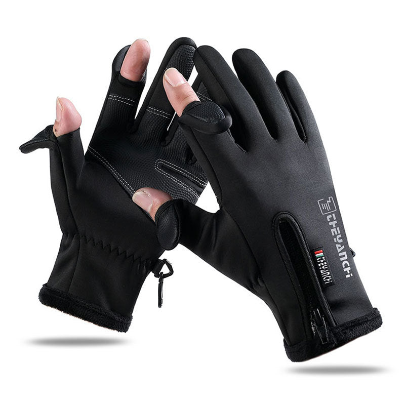 Warm And Waterproof Sports And Velvet Mountaineering Ski Gloves